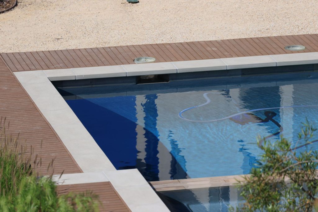 Detailed view of the swimming pool edge
